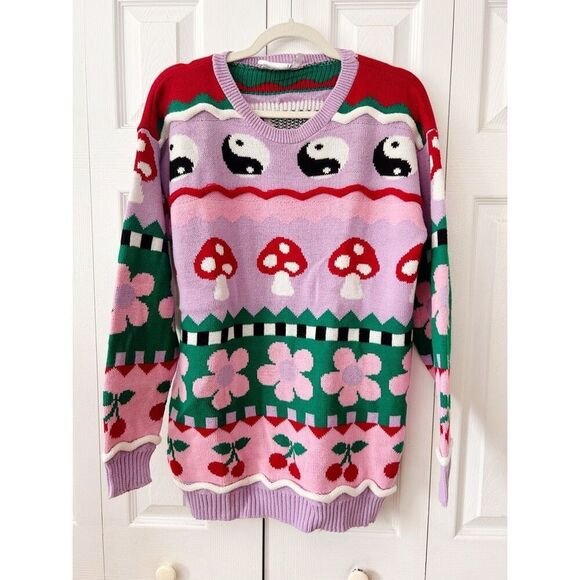 Dolls Kill Sweaters - Daisy Street Dolls Kills Knitted Oversized Sweater Size S